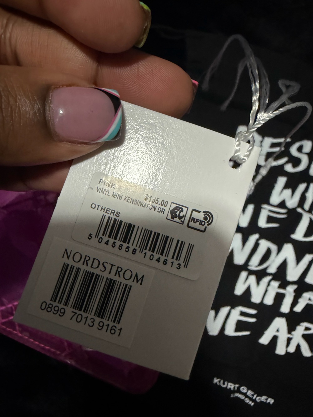 Kurt Geiger Vibrant Clear Pink Mini Shoulder Bag - Picture 6 of 6